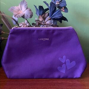 NWOT Lancôme Purple Heart Makeup Bag
